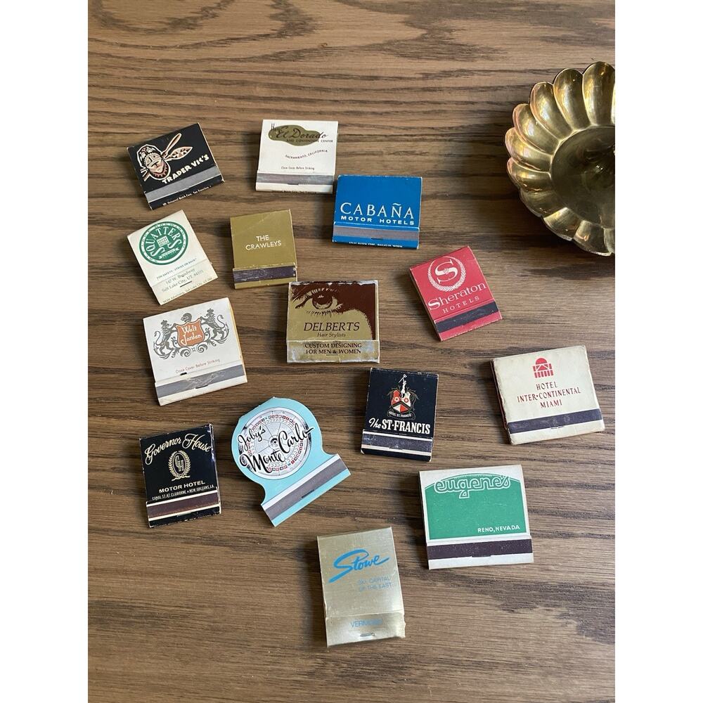 Vintage Matchbooks Nevada California Vermont Casino Hotel Restaurant Lot Of 14